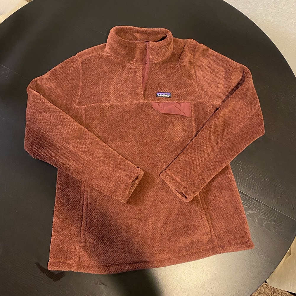 Women’s Patagonia Fleece Pullover - Rust color, XL